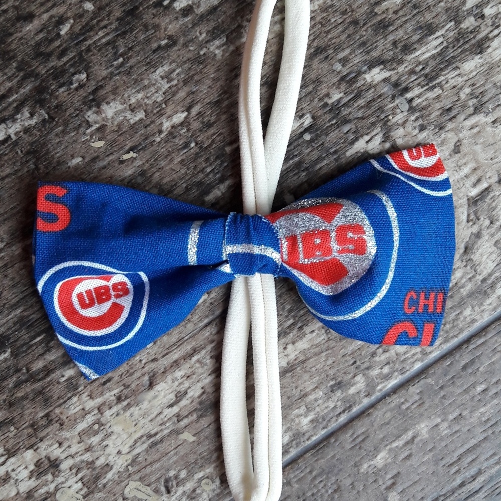 Cubs baby bow newborn  - 12 months